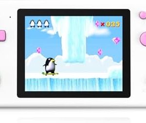 TEBIYOU Handheld Game Console for Kids Preloaded 218 Retro Video Games, Portable Gaming Player with Rechargeable Battery 3.0" LCD Screen, Mini Arcade Electronic Toy Gifts for Boys Girls, White